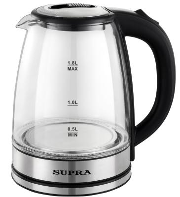 Чайник электрический Supra KES-1852G 1500 Вт чёрный 1.8 л стекло