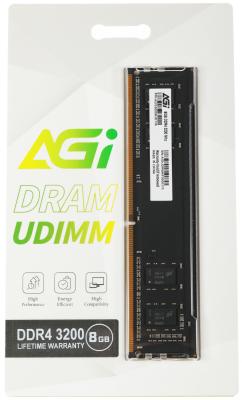 Оперативная память для компьютера 8Gb (1x8Gb) PC4-25600 3200MHz DDR4 DIMM CL22 AGI AGI320008UD138 AGI320008UD138
