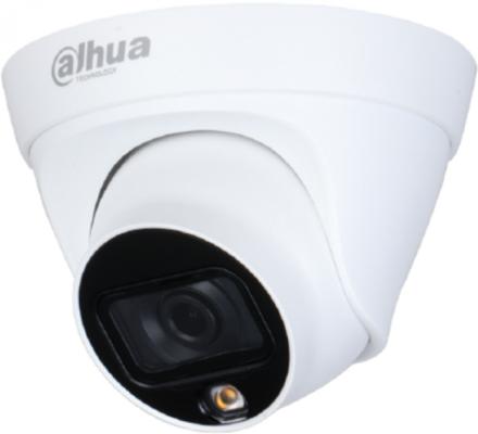 DAHUA Уличная купольная IP-видеокамера Full-color2Мп; 1/2.8” CMOS; объектив 3.6мм; чувствительность 0.005лк@F1.6 сжатие: H.265+, H.265, H.264+, H.264, MJPEG; 2 потока до 2Мп@25к/с; LED-подсветка до 1