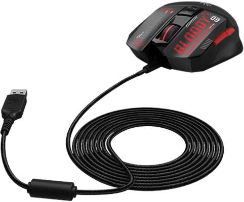 Мышь A4Tech Bloody W60 Max Mini черный оптическая (12000dpi) USB (9but)