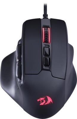 Игровая мышь REDRAGON BULLSEYE чёрная (USB, Pixart P3327, Huano, 8 кн., 12400 Dpi, RGB подсветка)
