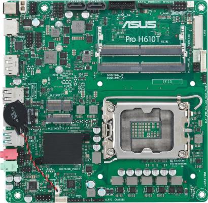ASUS PRO H610T-CSM, LGA1700, H610, 2*DDR5, DP+HDMI, 2 SATA 6.0, M.2, USB 3.2, USB 2.0,  mITX; 90MB1G60-M0EAYC