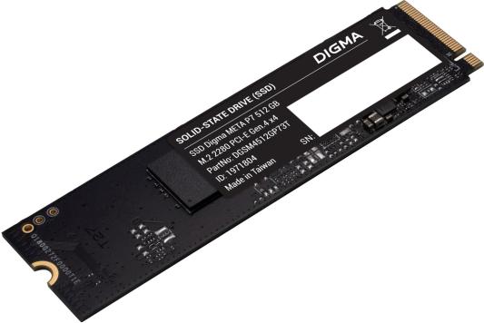 Накопитель SSD Digma PCIe 4.0 x4 512GB DGSM4512GP73T Meta P7 M.2 2280