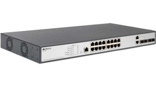 Managed L2 Switch 16x1000Base-T PoE, 2x1000Base-X SFP, 2xCombo 1000Base-T/SFP, PoE Budget 250W, RJ45 Console, 19" w/brackets