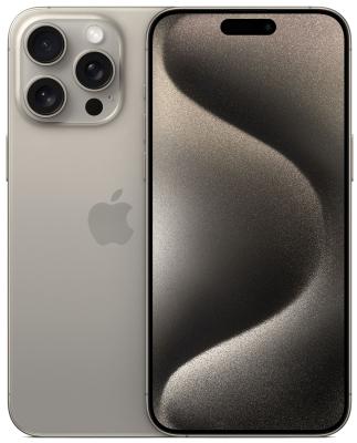 Смартфон Apple A3105 iPhone 15 Pro Max 512Gb титановый моноблок 3G 4G 1Sim 6.7" iOS 17 802.11 a/b/g/n/ac/ax NFC GPS