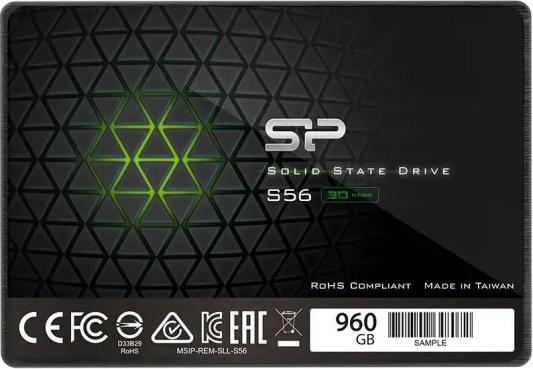 Твердотельный диск 960GB Silicon Power S56, 2.5", SATA III [R/W - 560/530 MB/s] TLC