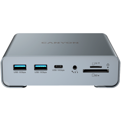 16in1 type c multiport docking, with USB C cables +65W AC power adapter , support all  USB3.2 GEN1/USB 3.2 GEN2 computer(computer type c support PD/DP) in Space grey colorsize 120*109*36mm, 265.4g