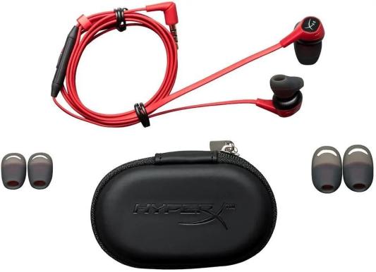 Гарнитура HyperX Cloud Earbuds черный красный