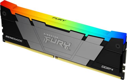 Оперативная память для компьютера 16Gb (1x16Gb) PC4-25600 3200MHz DDR4 DIMM CL16 Kingston Fury Renegade RGB KF432C16RB12A/16