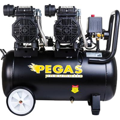 Pegas pneumatic малошумный компрессор PG-28002 проф. серия безмасляный 2.8кВт, 365 л/мин,50л 6621