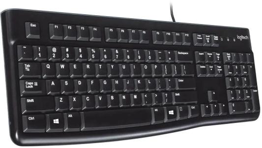 Клавиатура проводная Logitech K120 USB черный 920-002522