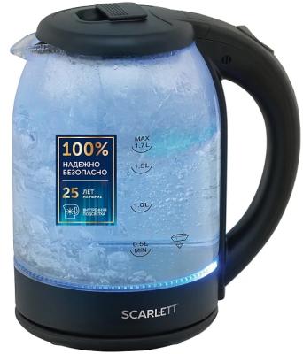 Чайник электрический Scarlett SC-EK27G90 1800 Вт чёрный 1.7 л стекло