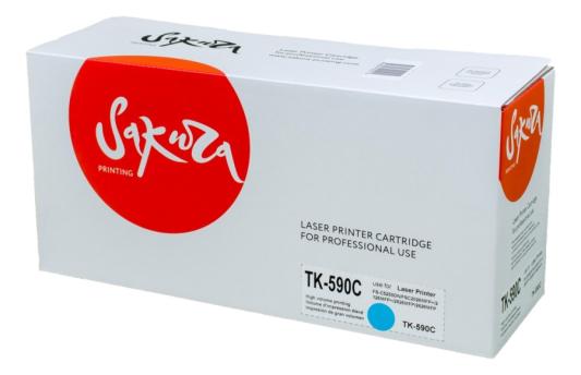 Картридж Sakura TK590C (1T02KTCNL0) для Kyocera Mita FS-C2026/FS-C2126MFP, голубой, 5000 к.