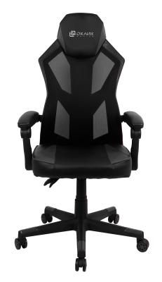 Кресло игровое Оклик -121G черный сиденье черный искусст.кожа/сетка с подголов. крестов. пластик черный
