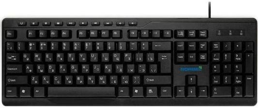 NORBEL NKB 003, Клавиатура проводная полноразмерная, USB, 104 клавиши + 10 мультимедиа клавиш, ABS-пластик, длина кабеля 1,8 м, цвет чёрный