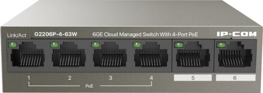 Коммутатор 6GEPORT 4POE G2206P-4-63W IP-COM