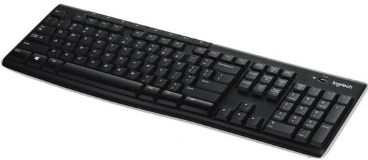Клавиатура беспроводная Logitech K270 ЛАТИНИЦА (без кириллицы) (приемник Unifying, 2 батарейки AAA) (арт. 920-003058, M/N: Y-R0015 / C-U0007)