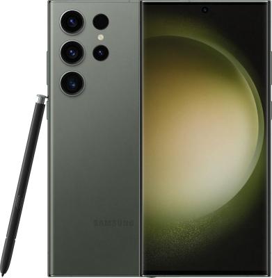 Смартфон Samsung SM-S918B Galaxy S23 Ultra 5G 512Gb 12Gb зеленый моноблок 3G 4G 2Sim 6.8" 1440x3088 Android 13 200Mpix 802.11 a/b/g/n/ac/ax NFC GPS GSM900/1800 GSM1900 TouchSc Protect