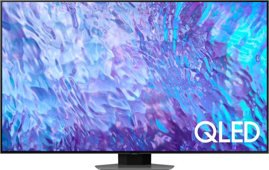 Телевизор QLED Samsung 75" QE75Q80CAUXCE Series 8 серебристый 4K Ultra HD 120Hz DVB-T2 DVB-C DVB-S2 USB WiFi Smart TV