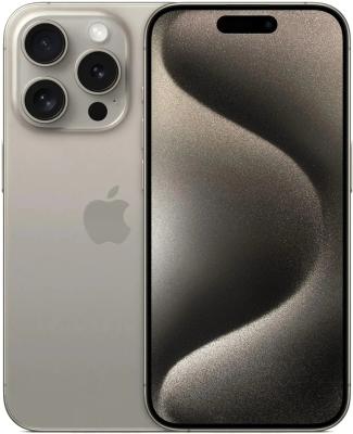 Смартфон Apple A3104 iPhone 15 Pro 256Gb титан моноблок 3G 4G 2Sim 6.1" 1179x2556 iOS 17 48Mpix 802.11 a/b/g/n/ac/ax NFC GPS GSM900/1800 TouchSc Protect