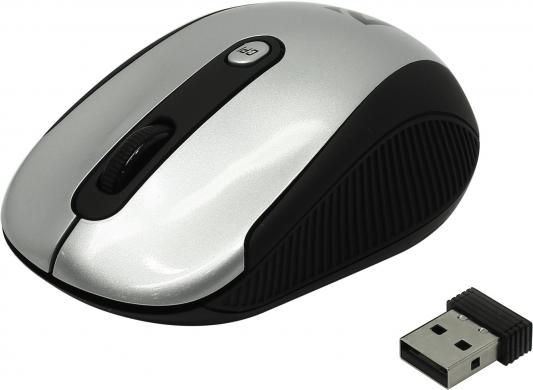 Мышь беспроводная DEFENDER Optimum MS-125 Nano чёрный серый USB 52125
