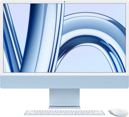 Моноблок Apple iMac A2874 24" 4.5K M3 8 core (4.05) 8Gb SSD256Gb 8 core GPU macOS WiFi BT клавиатура мышь Cam синий 4480x2520