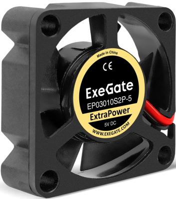 Вентилятор 5В DC ExeGate ExtraPower EP03010S2P-5 (30x30x10 мм, Sleeve bearing (подшипник скольжения), 2pin, 12000RPM, 33dBA)