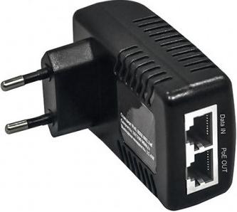 PoE-инжектор Fast Ethernet на 1 порт. Совместим с оборудованием PoE IEEE 802.3af. Мощность PoE на порт - до 15.4W. Напряжение PoE - 50V(конт. 4,5(+); 7,8(-)). Порты: вх. - 1 x RJ45(10/100 Base-T), вых. 1 x RJ45(10/100 Base-T, PoE, 50V). Питание: AC100-240V. Не требует монтажа, устанавливается на электрическую розетку. Размеры (ШхВхГ): 83x31x45мм. Рабочая температура -20...+40 гр.С.