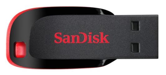 Флешка 16Gb SanDisk Cruzer Blade USB 2.0 черный SDCZ50-016G-B35