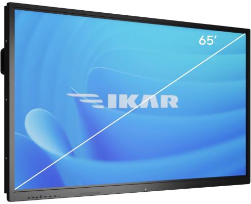 Панель Ikar 65" ИП 65-214-410 черный IPS LED 8ms 16:9 DVI HDMI M/M матовая 1200:1 400cd 178гр/178гр 3840x2160 VGA DP UHD USB 51кг (RUS)