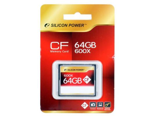 Карта памяти Compact Flash 64Gb Silicon Power <600x> SP064GBCFC600V10