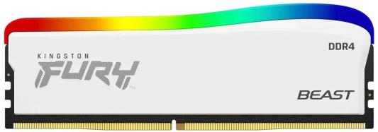 Оперативная память для компьютера 8Gb (1x8Gb) PC4-25600 3200MHz DDR4 DIMM CL16 Kingston Fury Beast RGB KF432C16BWA/8