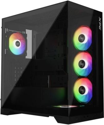 Корпус XPG INVADER X BLACK (INVADERXMT-BKCWW) Mid-Tower Gaming ATX PC Case with Panoramic View, Tempered Glass Panels, and RGB Lighting Black