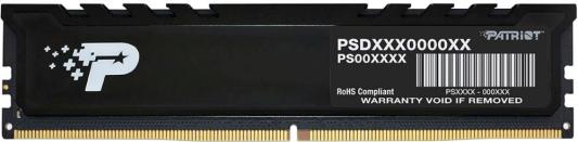 Оперативная память для компьютера 16Gb (1x16Gb) PC5-38400 4800MHz DDR5 DIMM CL40 Patriot Signature Premium PSP516G480081H1