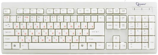 Клавиатура проводная Gembird KB-8300-R PS/2 белый