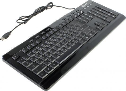 Клавиатура Gembird KBL-007 USB черный с красной подсветкой