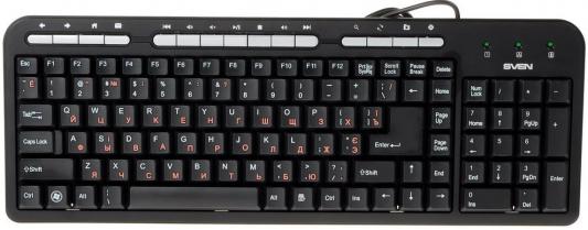 Клавиатура Sven Standard 309M USB черный