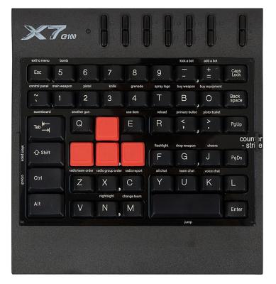 Клавиатура A4TECH X7-G100 USB черный