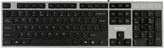 Клавиатура A4TECH KD-300 USB серый черный
