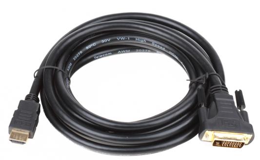 Кабель HDMI-DVI 3.0м VCOM Telecom с позолоченными контактами CG480G/CG481G