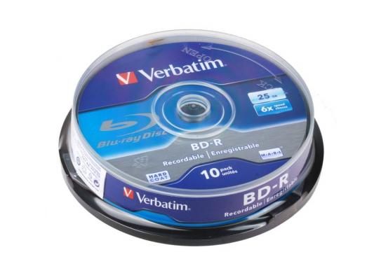 Диск Blu-Ray  Verbatim BD-R  6x   25 GB  10 Шт  Cake box  (43742)