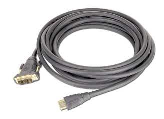 Кабель HDMI-DVI Gembird, 1.8м, 19M/19M, single link, черный, позол.разъемы, экран, пакет