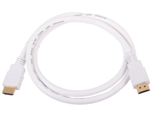 Фото - Кабель HDMI 1м AOpen ACG511W-1M круглый белый кабель hdmi 5м aopen acg711dw 5m круглый белый