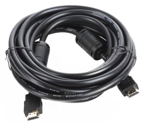Кабель Telecom HDMI to HDMI (19M -19M) ver.1.4b, 2 фильтра, 5м, с позолоченными контактами