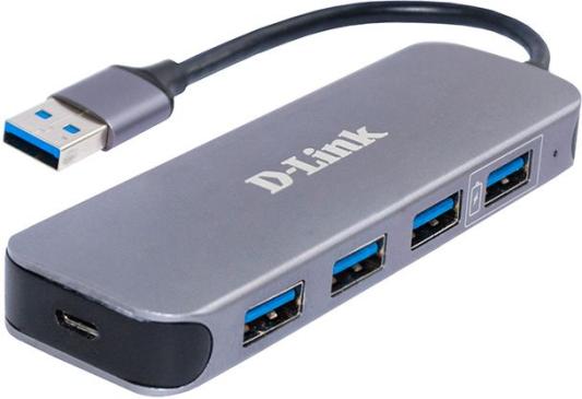 Концентратор USB 3.0 D-Link DUB-1340/D1A 4 х USB 3.0 серый