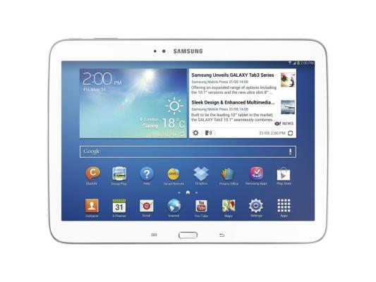 Планшет Samsung Galaxy Tab 3 (GT-P5200ZWAMGF) 10.1"//1Gb/16Gb/WiFi/BT/3G/Android 4.1/White