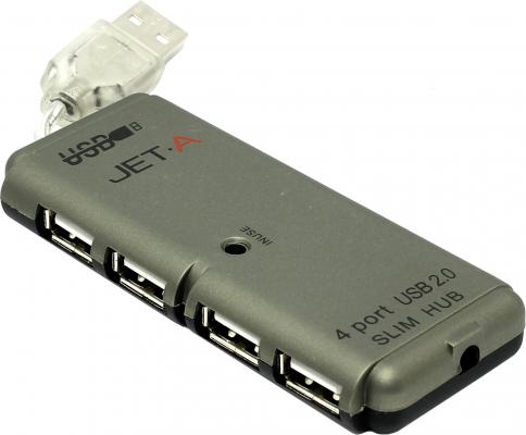 Концентратор USB 2.0 Jet.A JA-UH7 4 x USB 2.0 черный