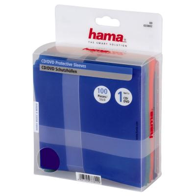 Конверты Hama для хранения CD/DVD полипропилен 100шт H-33802