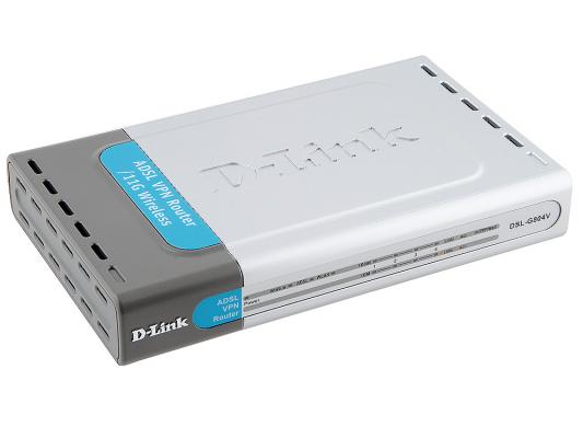 Беспроводной маршрутизатор ADSL D-LINK DSL-G804V 802.11g 54Mbps 13dBm ADSL2+ 4xLAN
