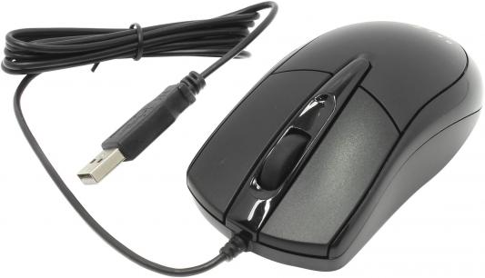 Мышь проводная Oklick 125M чёрный USB